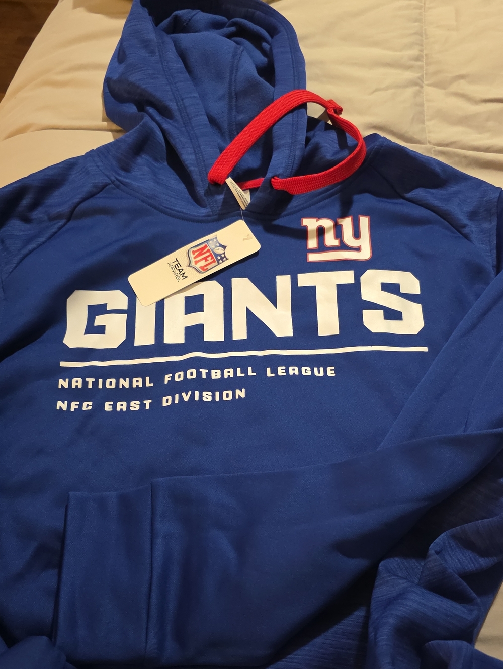 NFL New York Giants Royal Blue Pullover Hoodie With Pocket- Mens